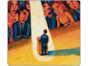 What is stage fright the spotlight effect